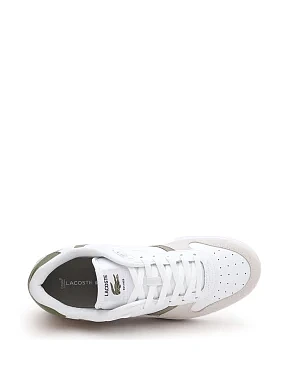 Мужские кеды Lacoste T-Clip кожаные белые - фото 5 - Miraton