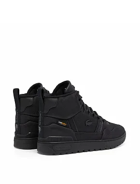 Мужские ботинки Lacoste T-Clip Wntr Mid текстильные черные - фото 3 - Miraton