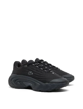 Женские кроссовки Lacoste L003 NEO текстильные черные - фото 2 - Miraton