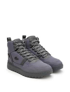 Чоловічі черевики Lacoste T-Clip Winter Mid текстильні сірі - фото 3 - Miraton