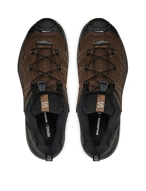 Чоловічі кросівки Salomon X ULTRA 360 LEATHER GORE-TEX з екошкіри чорні - фото 4 - Miraton