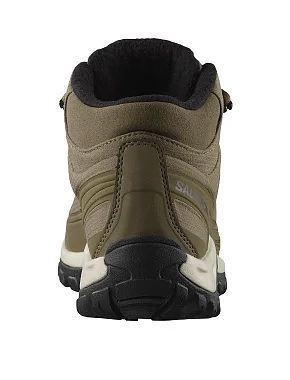 Чоловічі черевики Salomon SHELTER WATERPROOF з екошкіри зелені - фото 4 - Miraton