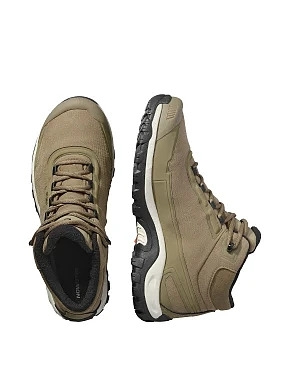 Чоловічі черевики Salomon SHELTER WATERPROOF з екошкіри зелені - фото 5 - Miraton