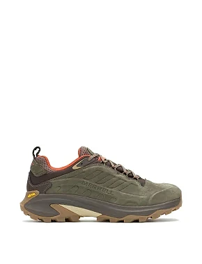 Чоловічі кросівки Merrell Moab Speed 2 LTR WP з нубуку зелені - фото 1 - Miraton