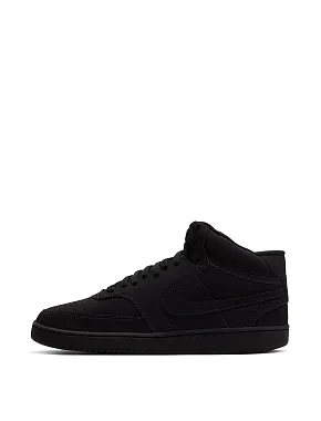 Чоловічі черевики Nike Court Vision Mid шкіряні чорні - фото 1 - Miraton