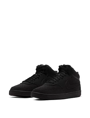 Чоловічі черевики Nike Court Vision Mid шкіряні чорні - фото 2 - Miraton