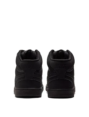 Чоловічі черевики Nike Court Vision Mid шкіряні чорні - фото 4 - Miraton