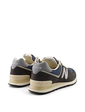 Чоловічі кросівки New Balance 574 з нубуку темно-сірі - фото 7 - Miraton
