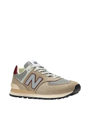 Жіночі кросівки New Balance 574 з нубуку бежеві - фото 3 - Miraton