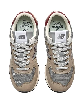 Жіночі кросівки New Balance 574 з нубуку бежеві - фото 5 - Miraton