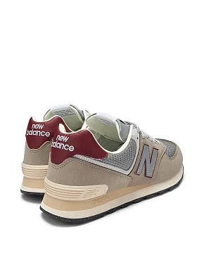 Жіночі кросівки New Balance 574 з нубуку бежеві - фото 6 - Miraton
