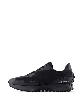 Чоловічі кросівки New Balance 327 з екошкіри чорні - фото 5 - Miraton