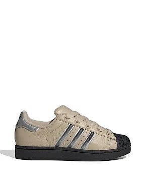Жіночі кеди Adidas Superstar II шкіряні бежеві - фото 1 - Miraton