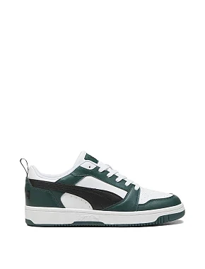 Мужские кеды PUMA Rebound v6 Low из экокожи зеленые - фото  - Miraton