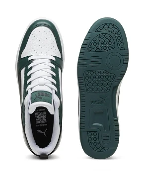 Мужские кеды PUMA Rebound v6 Low из экокожи зеленые - фото 2 - Miraton