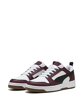 Жіночі кеди PUMA Rebound v6 Low з екошкіри бордові - фото 3 - Miraton