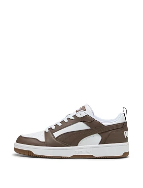 Чоловічі кеди PUMA Rebound v6 Low з екошкіри коричневі - фото 2 - Miraton