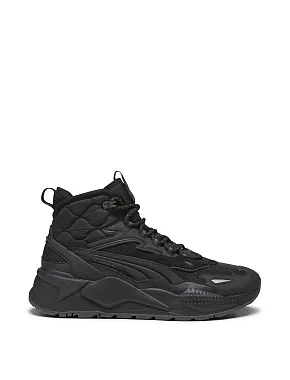Мужские ботинки PUMA RS-X Hi текстильные черные - фото 1 - Miraton