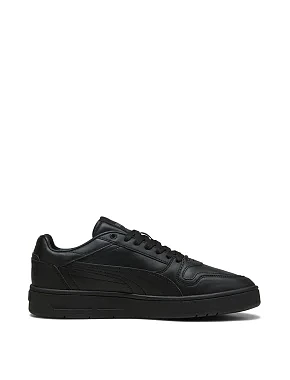 Жіночі кеди PUMA Court Classic Street з екошкіри чорні - фото 1 - Miraton