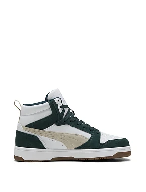 Чоловічі черевики PUMA Rebound v6 SD шкіряні зелені - фото 1 - Miraton