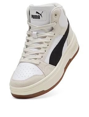 Жіночі черевики PUMA Rebound Mid SD шкіряні молочного кольору - фото 6 - Miraton