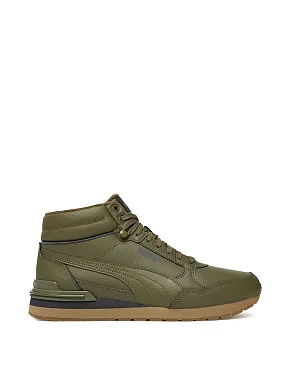 Чоловічі черевики PUMA ST Runner v4 Mid шкіряні зелені - фото 1 - Miraton
