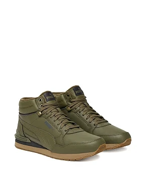 Чоловічі черевики PUMA ST Runner v4 Mid шкіряні зелені - фото 2 - Miraton