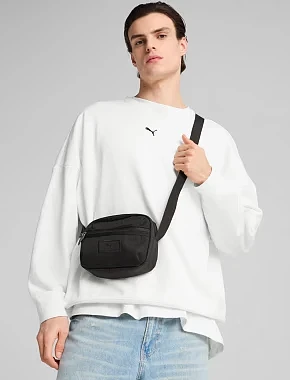 Сумка мессенджер PUMA текстильная черная - фото 1 - Miraton