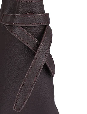 Женская сумка кожаная коричневая - фото 4 - Miraton