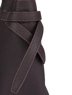 Женская сумка кожаная коричневая - фото 4 - Miraton