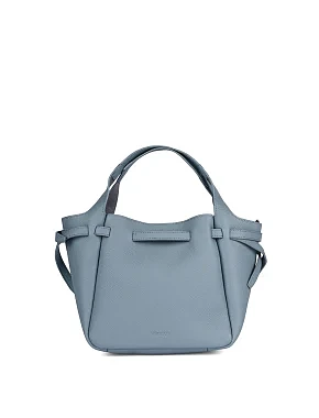 Женская сумка кожаная голубая - фото 3 - Miraton