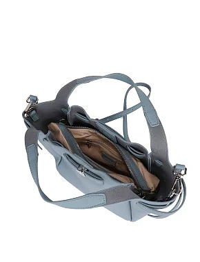 Женская сумка кожаная голубая - фото 6 - Miraton