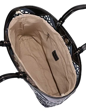 Женская сумка кожаная черная - фото 5 - Miraton