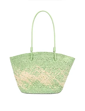 Жіноча сумка солом'яна зелена - фото  - Miraton