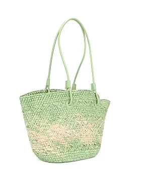 Жіноча сумка солом'яна зелена - фото 1 - Miraton