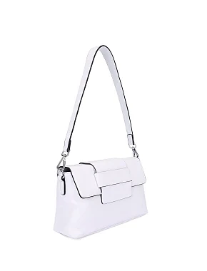 Женская сумка через плечо кожаная белая - фото 2 - Miraton