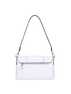 Женская сумка через плечо кожаная белая - фото 3 - Miraton