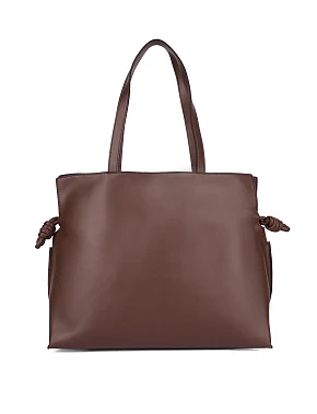 Женская сумка кожаная коричневая - фото  - Miraton