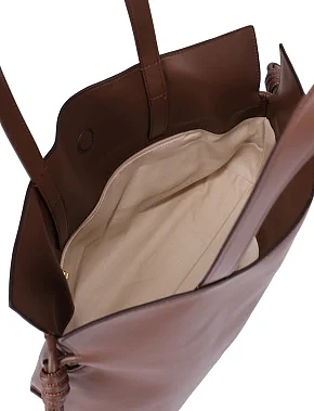 Женская сумка кожаная коричневая - фото 4 - Miraton