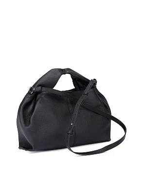 Жіноча сумка шкіряна чорна - фото 6 - Miraton