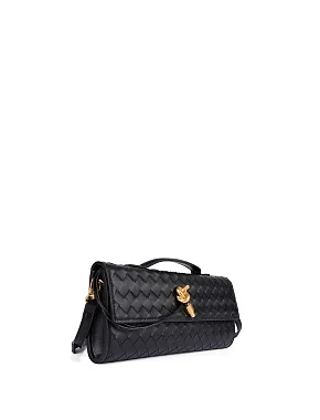 Женский клатч кожаный черный - фото 2 - Miraton