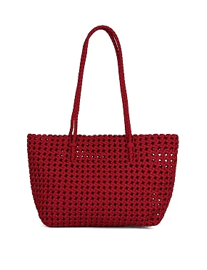 Женская сумка тканевая бордовая - фото  - Miraton