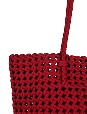 Женская сумка тканевая бордовая - фото 3 - Miraton