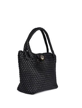 Женская сумка шоппер кожаная черная - фото 2 - Miraton