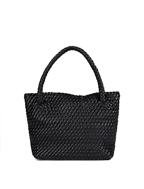 Женская сумка шоппер кожаная черная - фото 3 - Miraton