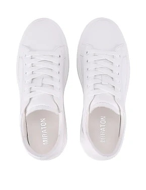 Жіночі кеди шкіряні білі - фото 1 - Miraton