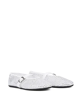 Жіночі балетки з сітки білі - фото 2 - Miraton