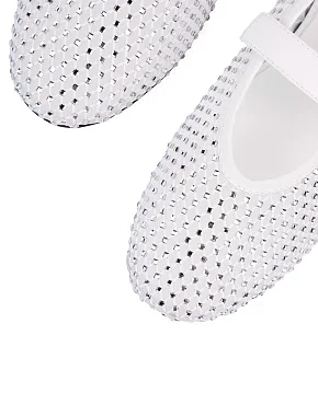 Жіночі балетки з сітки білі - фото 4 - Miraton