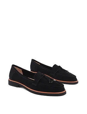 Женские слиперы велюровые черные - фото 1 - Miraton