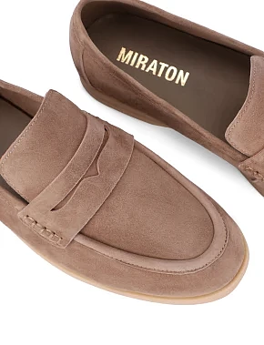 Женские слиперы велюровые бежевые - фото 4 - Miraton